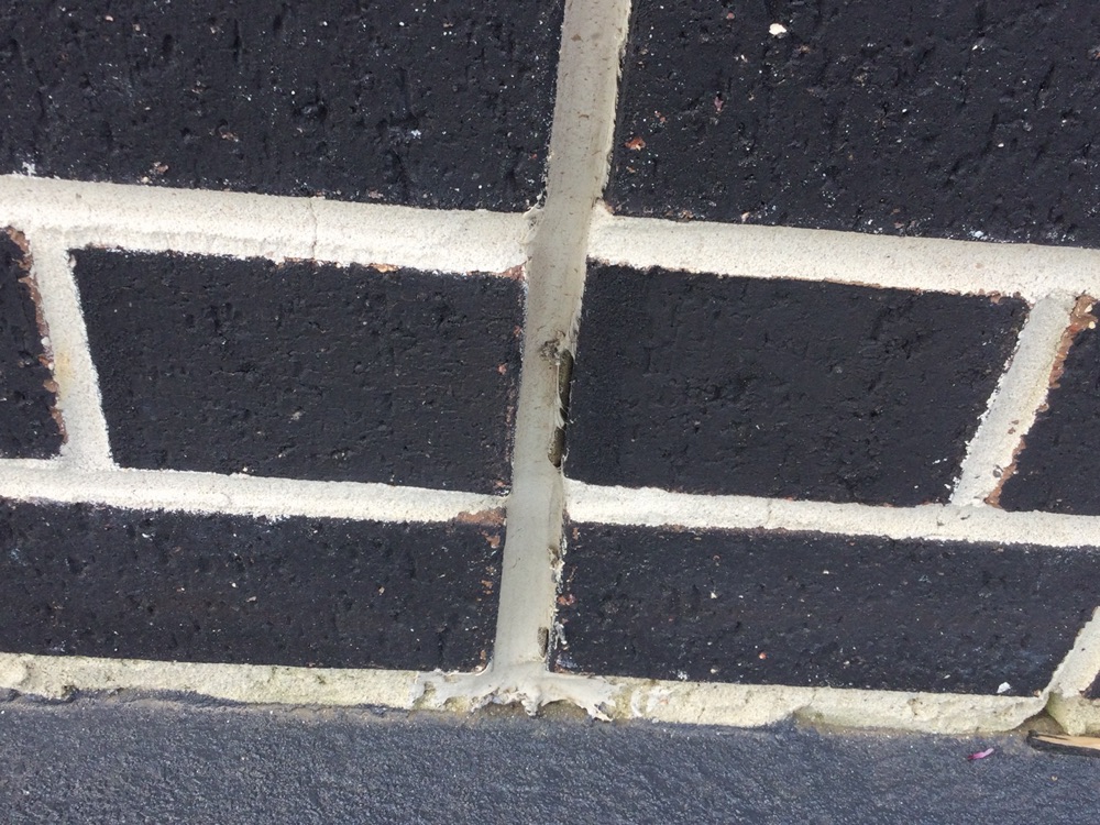 Sealant degraded with sections missing, recorded during a pre-handover inspection in Donnybrook